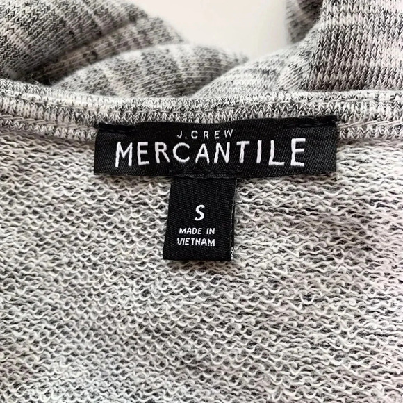 J. Crew Gray Sweater Women’s Size Small Long Sleeve Belted Cotton Top Mercantile - Picture 5 of 9